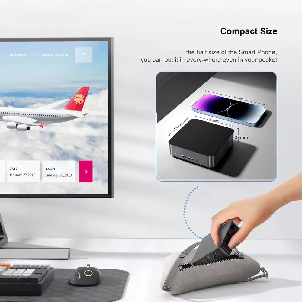 Core i9 10980HK Mini PC Windows 11 32GB DDR4 512GB 1TB 2TB SSD Portable Gaming Mini PC WiFi6 BT5.2 4K Mini Computer PC Desktop