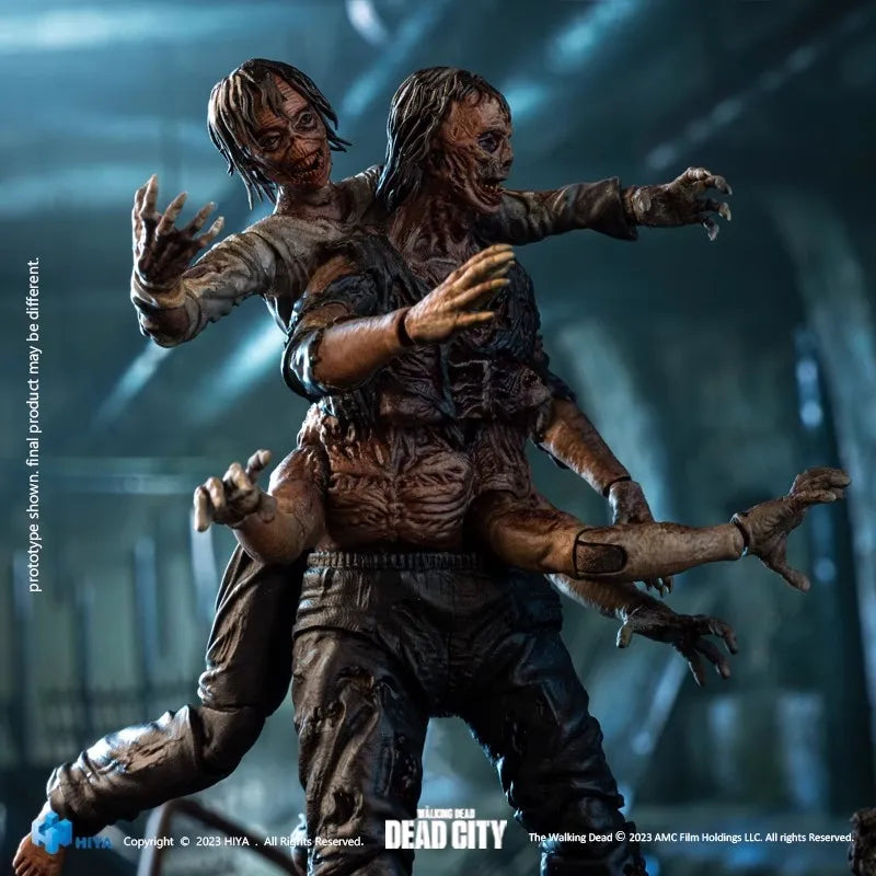 In Stock 1/18 Original HIYA 3.75inch Action Figure Exquisite Mini Series The Walking Dead Dead City Walker King Model Toy