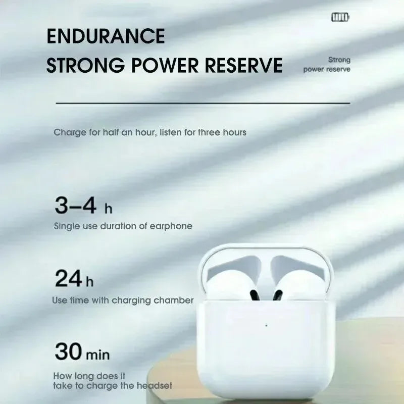 Pro4 True Wireless earphones Dual Ear In Ear headphones Ultra Long Standby Running Bass Sports earburds music headset with Mic