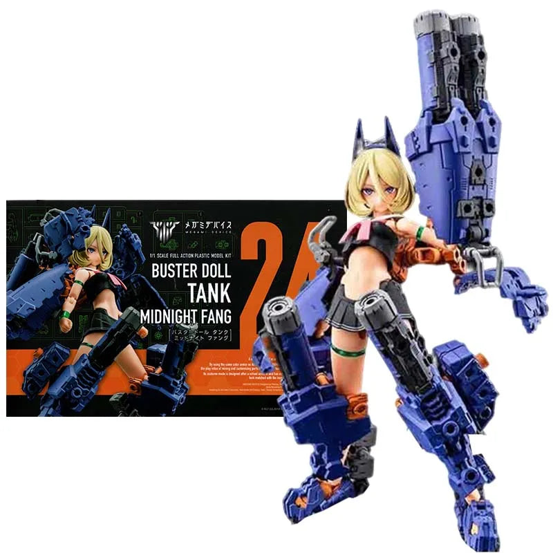 Kotobukiya Megami Device Model Kit Buster Doll Tank Midnight Fang Anime Figure Mobile Suit Girl Action Figures Toys For Boy Gift