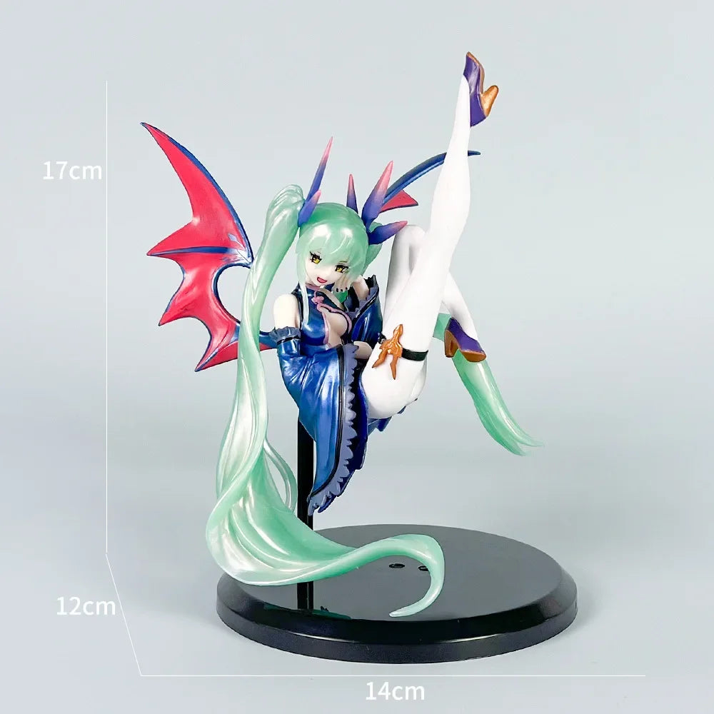 New Hatsune Miku Anime Figure Light and Dark Beautiful Angel Girl Action Figure PVC Collectible Doll Ornaments Toys Gifts