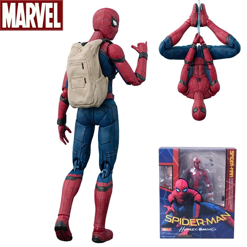 Shf Spider Man Action Figure Toys 15cm Spider-man:homecoming Spider Man Multi-accessories Movable Statue Model Doll Kids Gifts