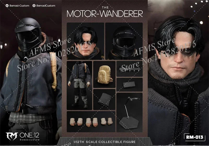 Remad Custom RM013 1/12 Scale Collectible Figure Motorcycle Ranger Robert Pattinson Bat Hero 6Inch Men Soldier Action Figure Toy