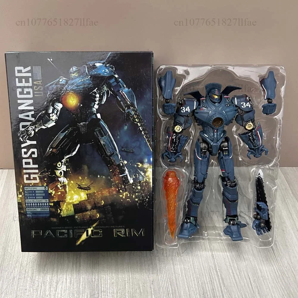NECA Figure Pacific Rim Figure LED Red Tramp Japanese Mecha Gipsy Danger Obsidian Fury The Eureka Raiders Armour Room Decor Gift