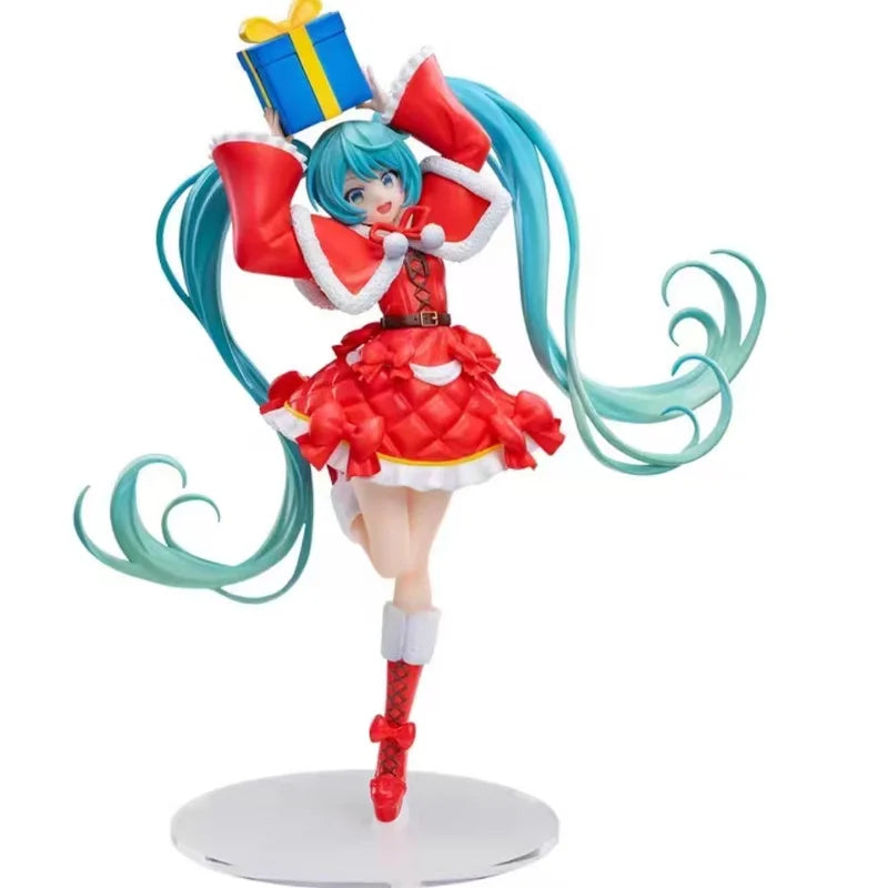 in stock Genuine SEGA VOCALOID Hatsune Miku 2024 Christmas Gift PVC Anime Figure Model Collector Figurine Toy Desktop ornament