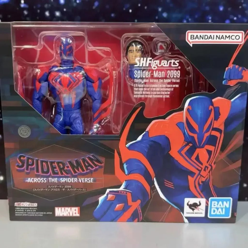 In Stock Original SH Figuarts SHF SpiderMan 2099 Spider Man Across The Spider Verse Action Figures Anime Figure Model Toy