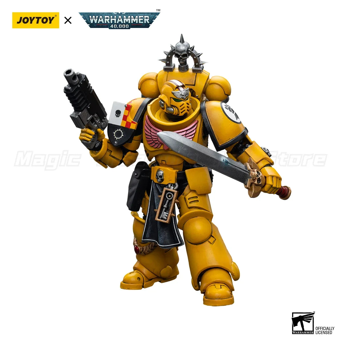【In Stock】JOYTOY Warhammer 40K Imperial Fist Lieutenant with Power Sword Anime Model Toys Gift 1/18 Action Figure