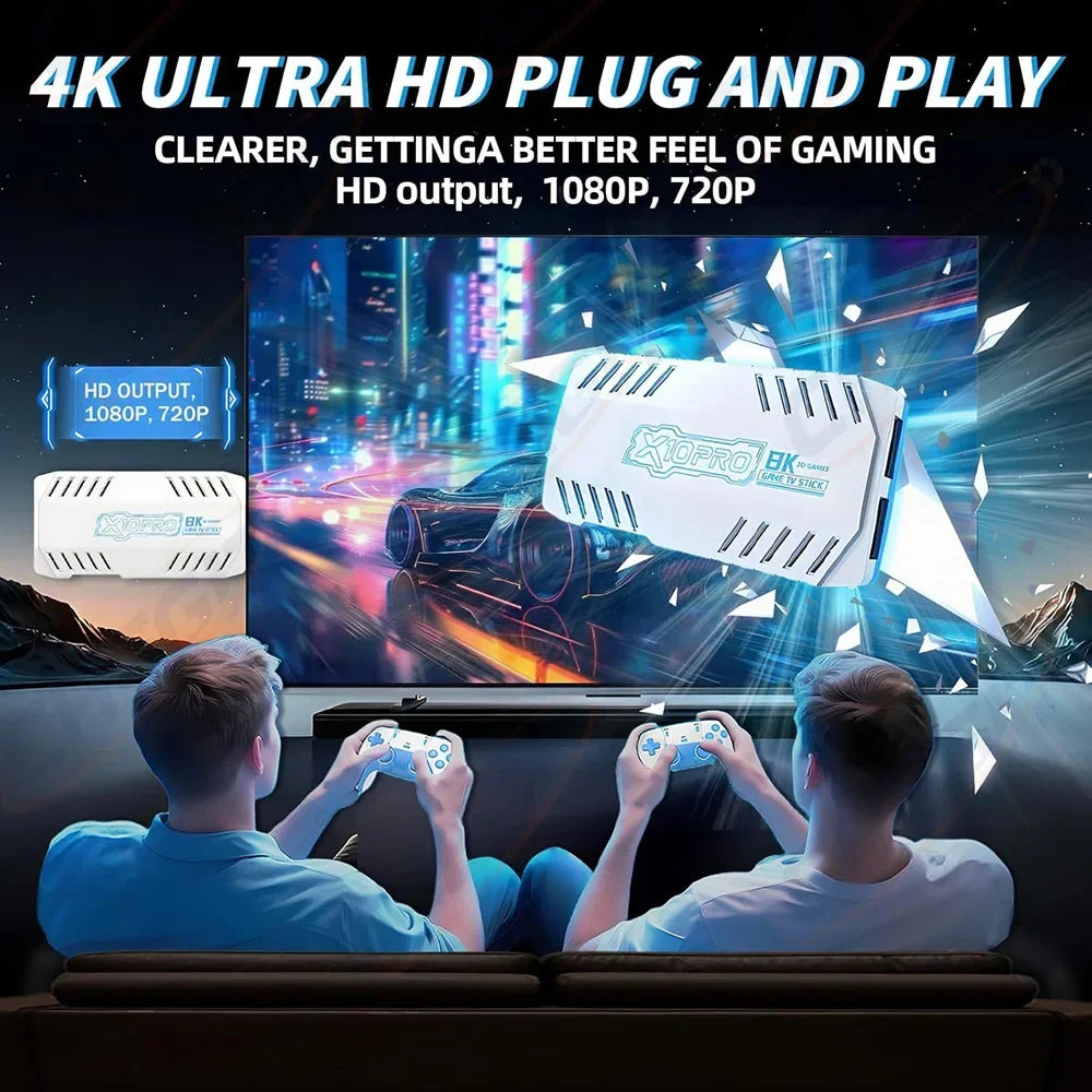 X10 PRO 128G  4K TV Game Stick Video Game Console With 50000+ Game Wireless Controller Gamepad Retro Handheld Game Console/64GB