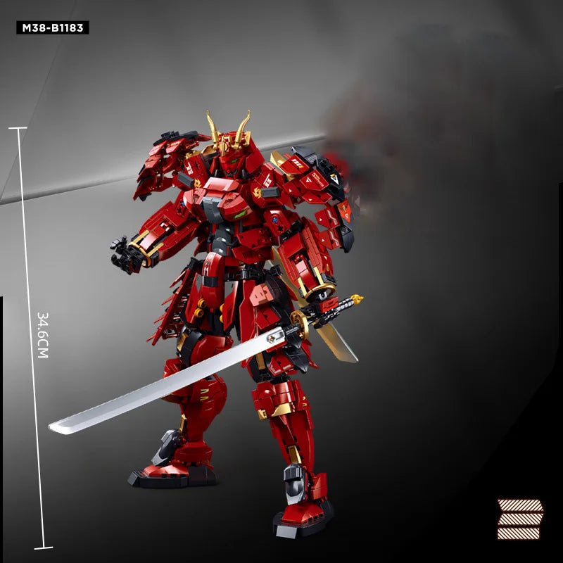 M38-B1183 Mecha series Kai Fei Samurai robot building block toy Creative decoration boy building block birthday toy gift