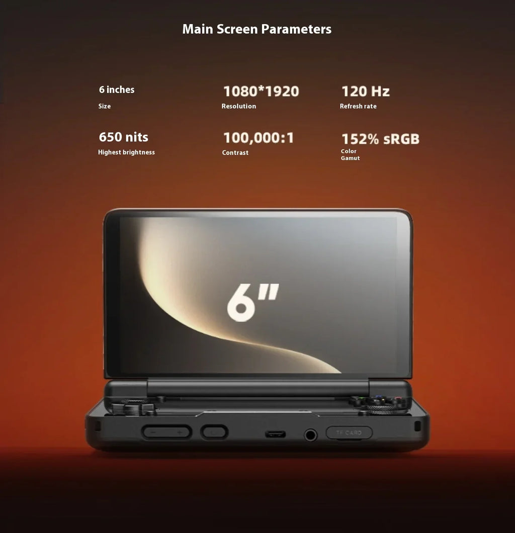 Original AYN Thor 6'' OLED Dual Screen Gaming Handheld Qualcomm Snapdragon CPU 6000mAh Battery Android13 Hall Stick Gam