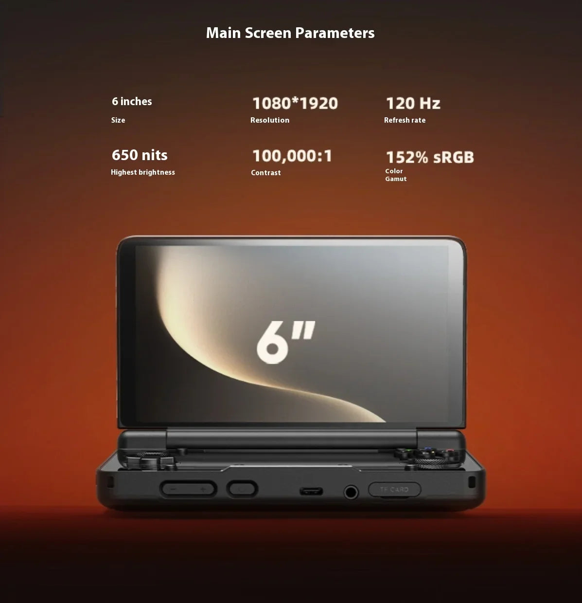 Original AYN Thor 6'' OLED Dual Screen Gaming Handheld Qualcomm Snapdragon CPU 6000mAh Battery Android13 Hall Stick Gam