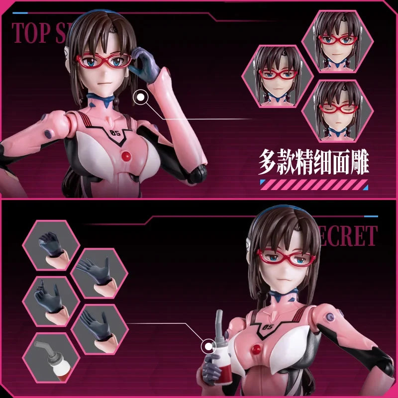 Original BLOKEES Neon Genesis Evangelion EVA-01 Miracle Edition Mari Rei Ayanami Battle Suit Anime Figure Toys Halloween Gift