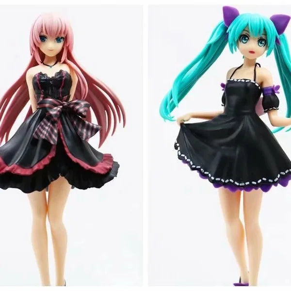 23cm Kleid-Serie Luka Megurine & Hatsune Miku Anime Figur Modell Statue Sammlung Desktop Dekoration Ornament Spielzeug Geschenke
