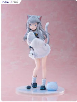 '-In Stock Original F:NEX Nacho Cat 22cm Anime Decorative Cute Figure 1/7 Statue Model Collection