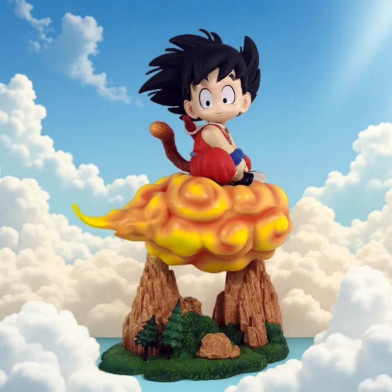 New Dragon Ball Anime Figurine Desktop Decoration Q Version Goku Cloud Base Collectible GK Toy Trendy Two-Dimensional Plaything