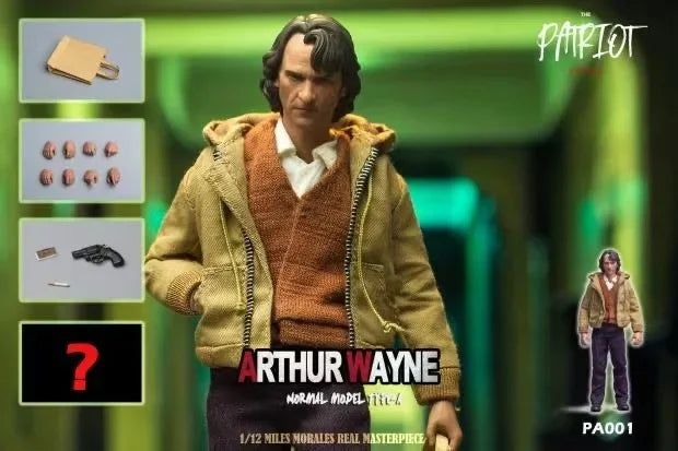 Auf Lager Original The Patriot Studio 1/12 Maßstab Clown Arthur Fleck DC Manga Bösewicht Joker 6 Zoll Actionfiguren Sammlung Spielzeug