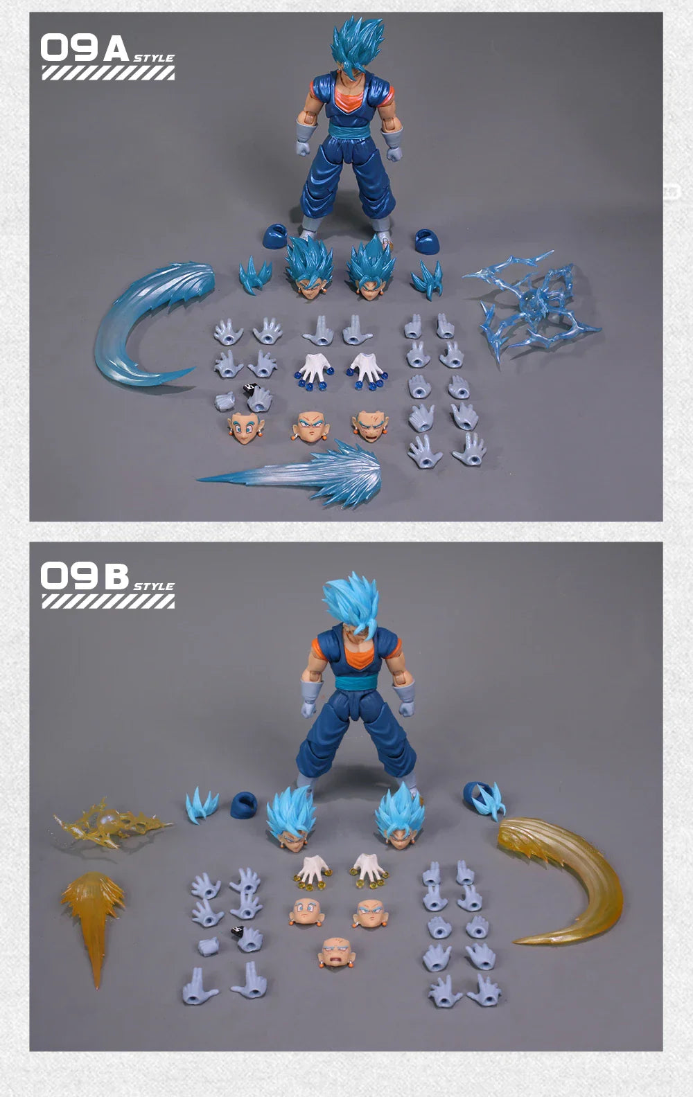 Spot Delivery Repaired version YGMW Studio OCToys Dragon Ball Ultra Blue Beigit 09A  09B NYCC Color Matching Action Figure Toy