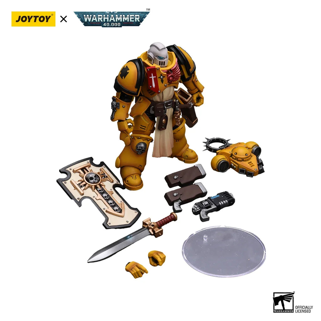 JOYTOY Warhammer 40K Primaris Space Marines Imperial Fists Bladeguard Veteran Model Toy 1/18 Action Figure