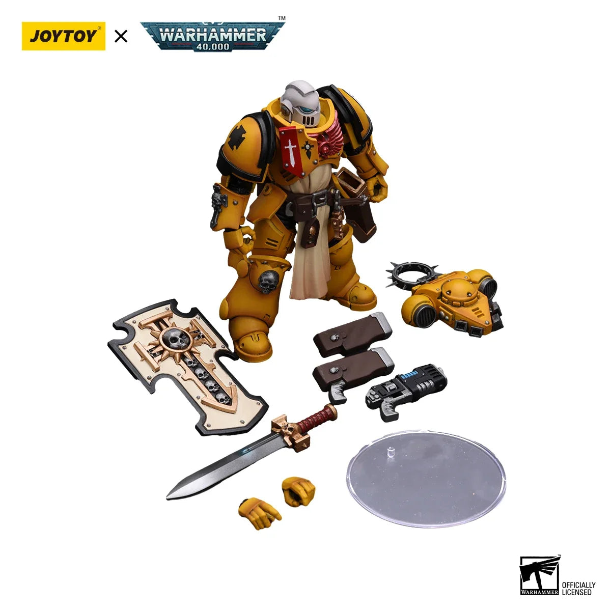 JOYTOY Warhammer 40K Primaris Space Marines Imperial Fists Bladeguard Veteran Model Toy 1/18 Action Figure