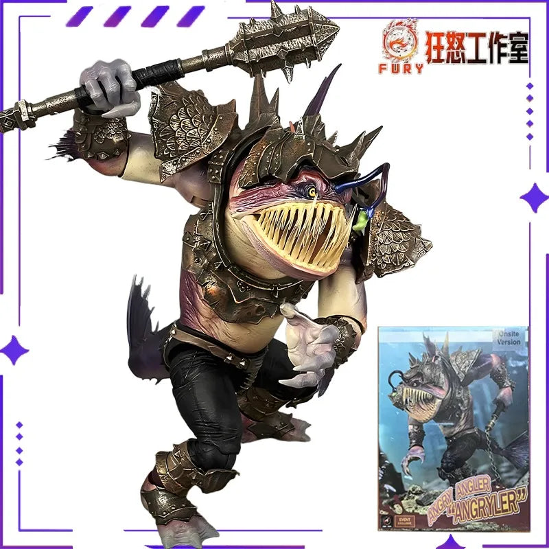 FURY TOYS Fury Studio Original Mountain and Sea Demon God Record Lantern Fish 7-inch Finished Product Movable Figurine Model Toy