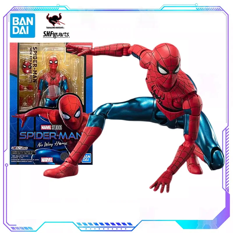 Bandai Original Tamashii Limited S.H.Figuarts Spider-Man Neuer Rot-Blauer Anzug Tom Holland No Way Home Action-Anime-Figur Spielzeug