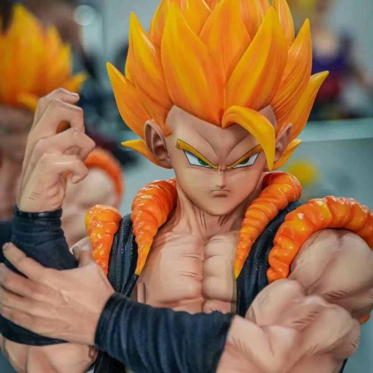Jt Statue 53cm/20.87inch Anime Dragon Ball Gogeta Vegetto Figure Statue Super Saiyan Action Figures Collection Model Toys Gifts