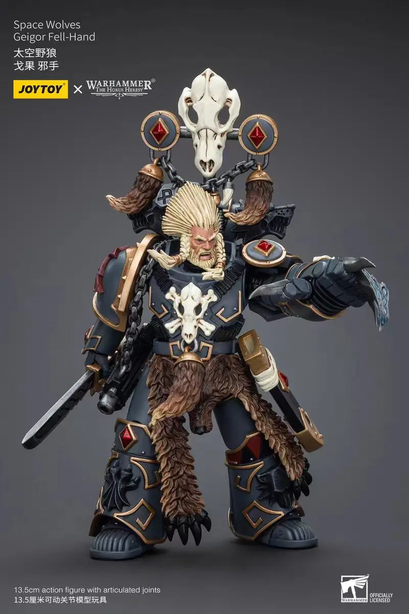 【In Stock 】JOYTOY Warhammer 40K Space Wolves Geigor Fell-Hand 1/18 Action Figures Toys Models