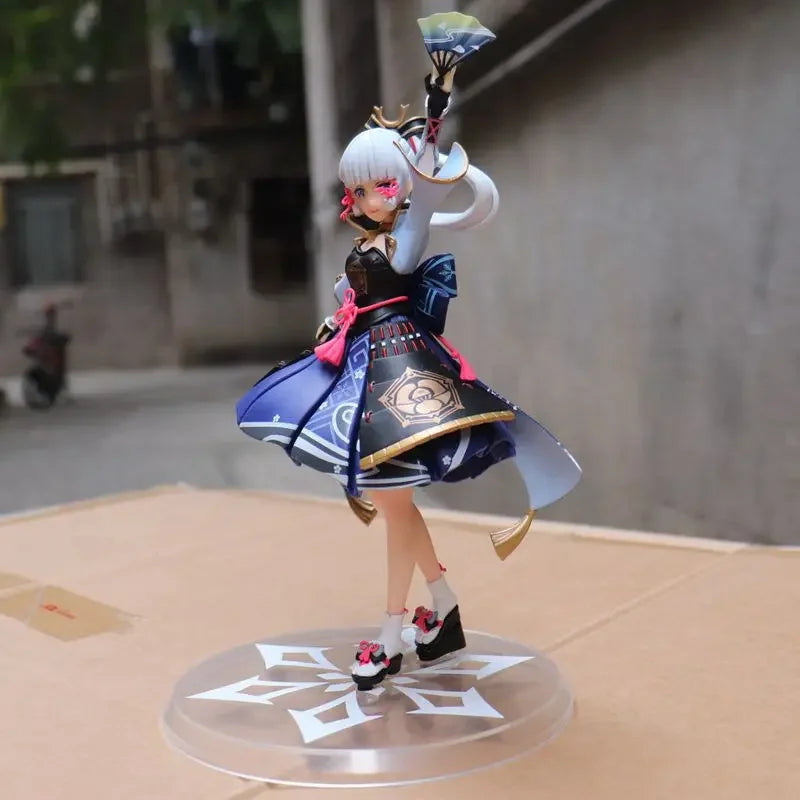 23CM Genshin Impact Hot Anime Figure Kamisato Ayaka Action Figure Cute Figurine Model Doll Kids Toys for Children Christmas Gift