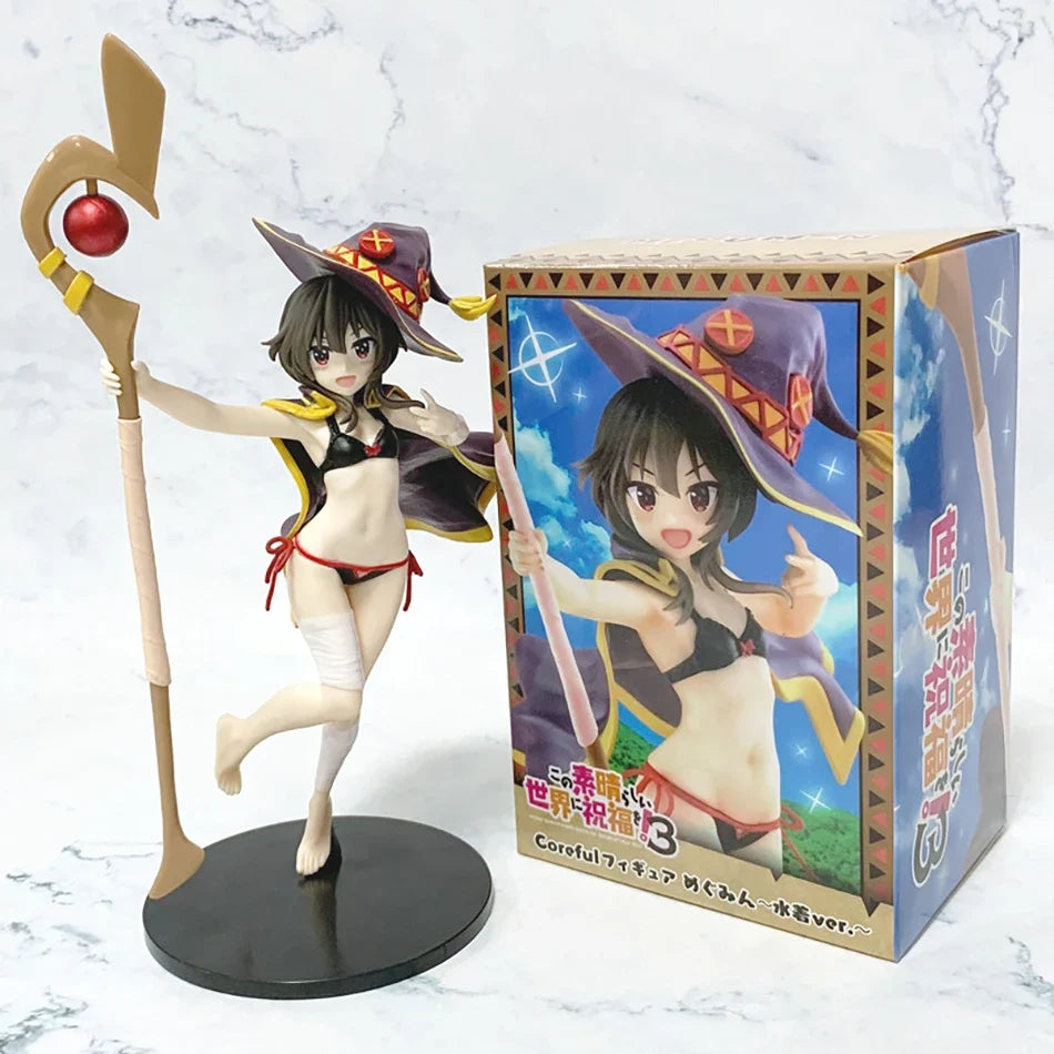 2025 New Anime God's Blessing on This Wonderful World 18cm Megumin Action Figure Cute Figurine Decor Statue Dolls