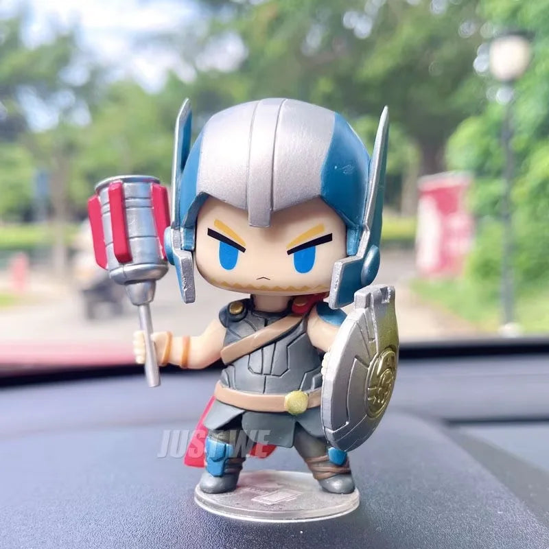 The Avengers Captain Q Edition Figure America Winter Soldier Spiderman Figure Handmade Desktop Ornament Creative Collectible Toy