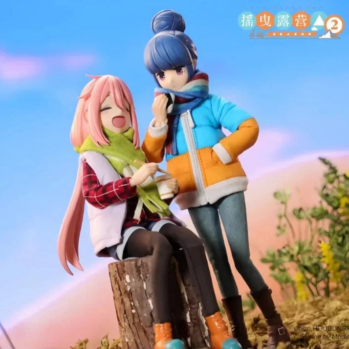 GONG Laid-Back Camp Stoff Actionfigur Rin Shima Nadeshiko Kagamihara Anime Figur Gelenk Bewegliche Sammlung Modell Spielzeug Desktop