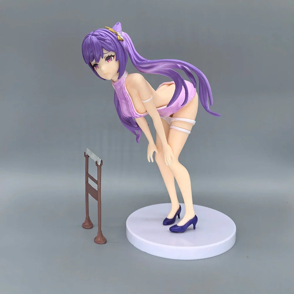 Genshin Impact Figure Keqing KeQueen Ke Qing Cute Anime Girl PVC Action Figure Toy 18cm Game Statue Collection Model Doll Gift
