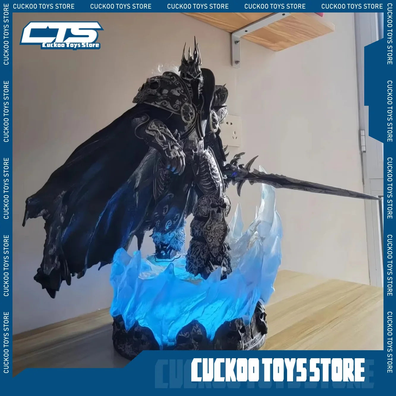 World Of Warcraft Figure Lich King Figures Arthas Menethil Figurine Pvc Gk Statue Model Doll Collection Room Decoration Toy Gift