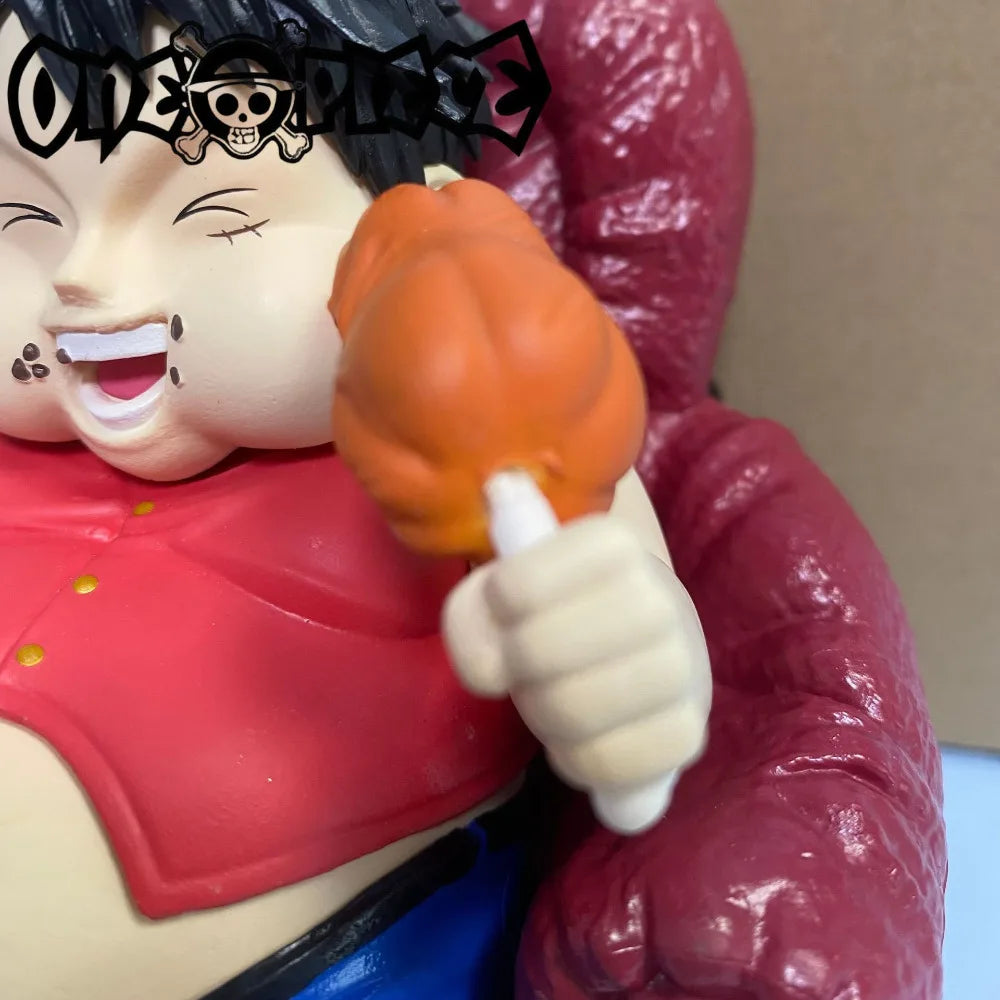 One Piece Chubby Sitting Figure Set - Cute Q Version Luffy, Zoro, Sanji Anime Collectible Desktop Decor