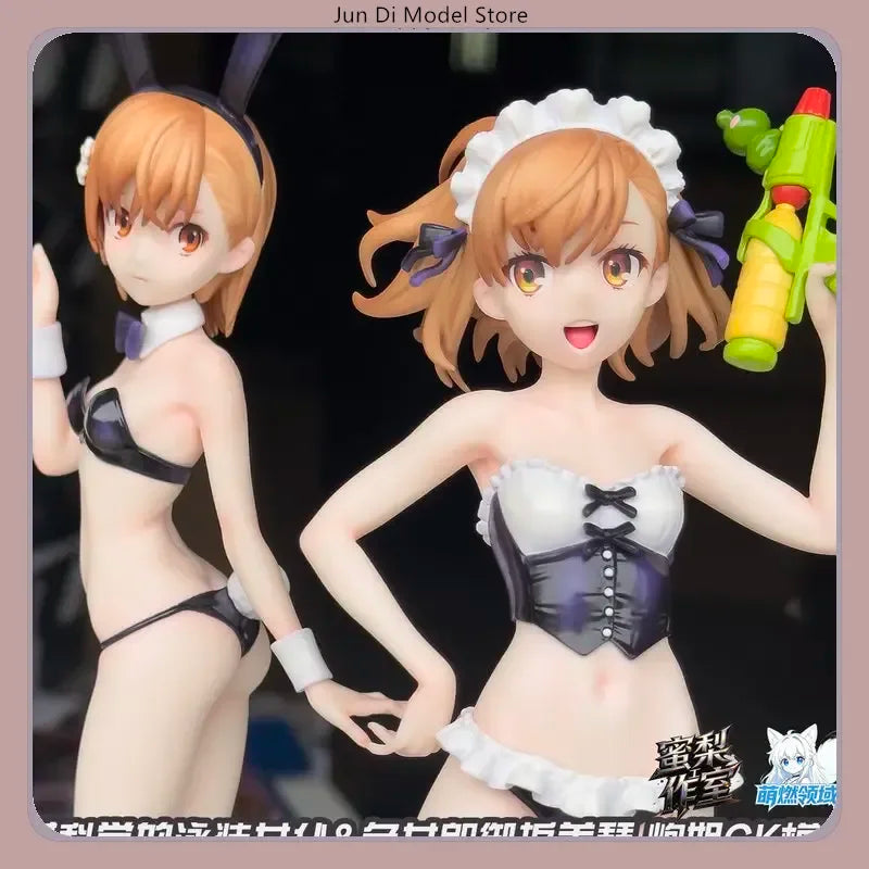 A Certain Scientific Railgun Anime Figure - Misaka Mikoto Bunny Girl Standing Pose Resin Statue For Desktop Decoration Gift