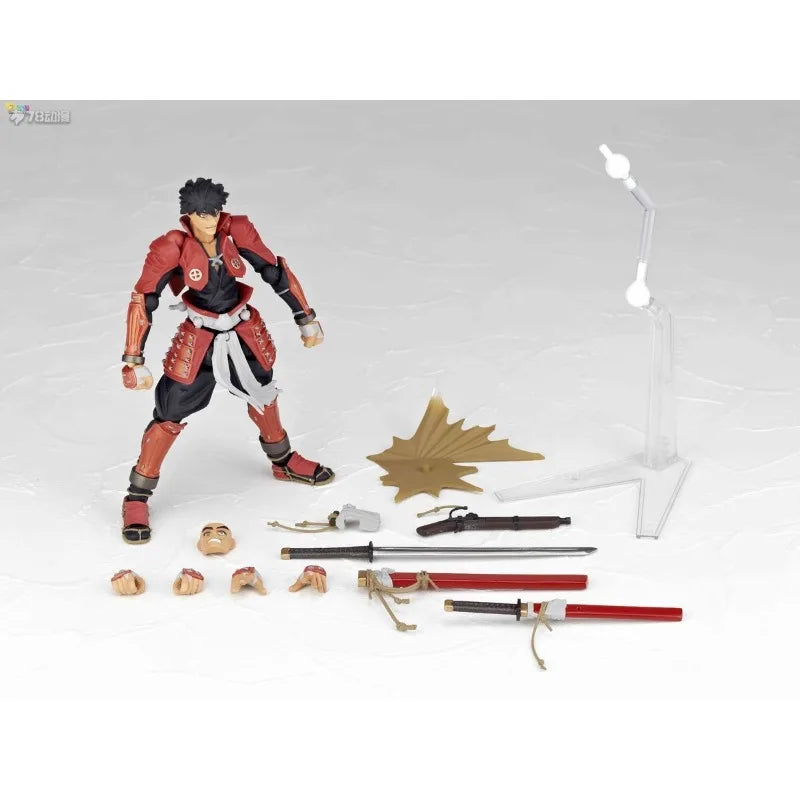 Kaiyodo Original Finished Movable Doll Series Drifting Samurai Shimazu Toyohisa Anime Figure Model Toys Model Gifts for Boys