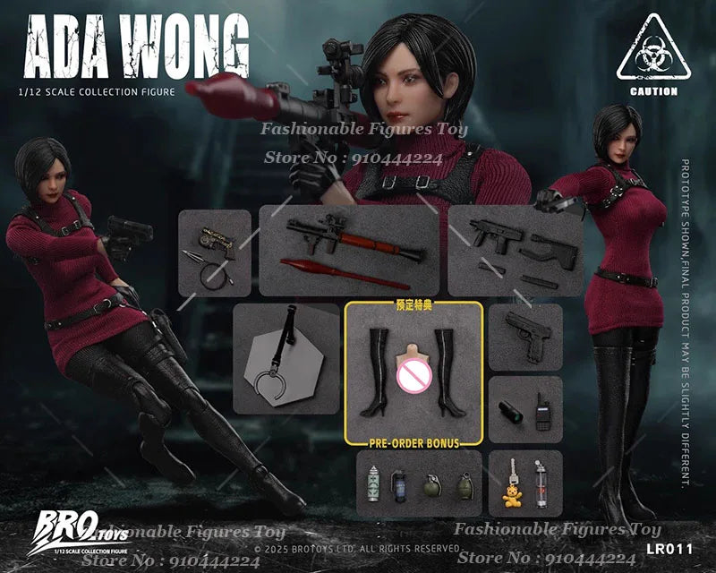 BROTOYS LR011 1/12 Frauen Soldat Klassische Kampfpuppe Ada Wong Killer Komplettset 6 Zoll Actionfigur Sammlerstück Geschenk Spielzeug
