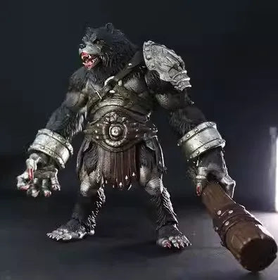 MEMORYTOYS 23Cm Fighter Fantasy Ancient Warcraft Series Bear Clan Fury Warrior Action Figure Animal Model Toys Collection