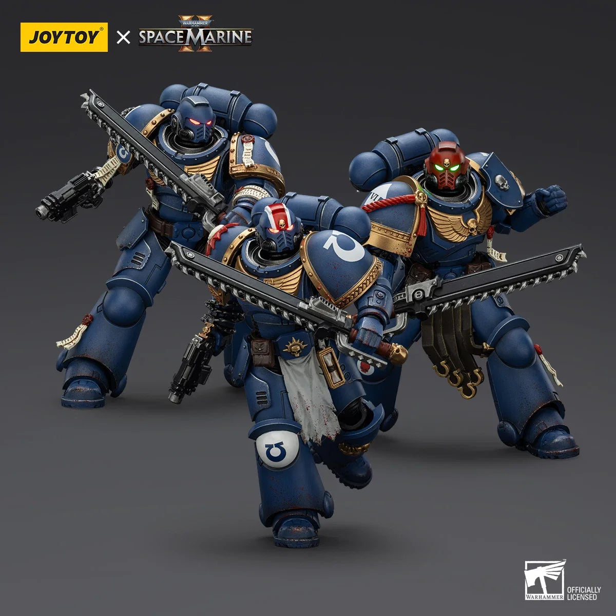 JOYTOY Warhammer 40K Action Figure 1/18 Uitramarines Lieutenant Titus Action Figure Gadriel Brother Chairon Joint Movable Model