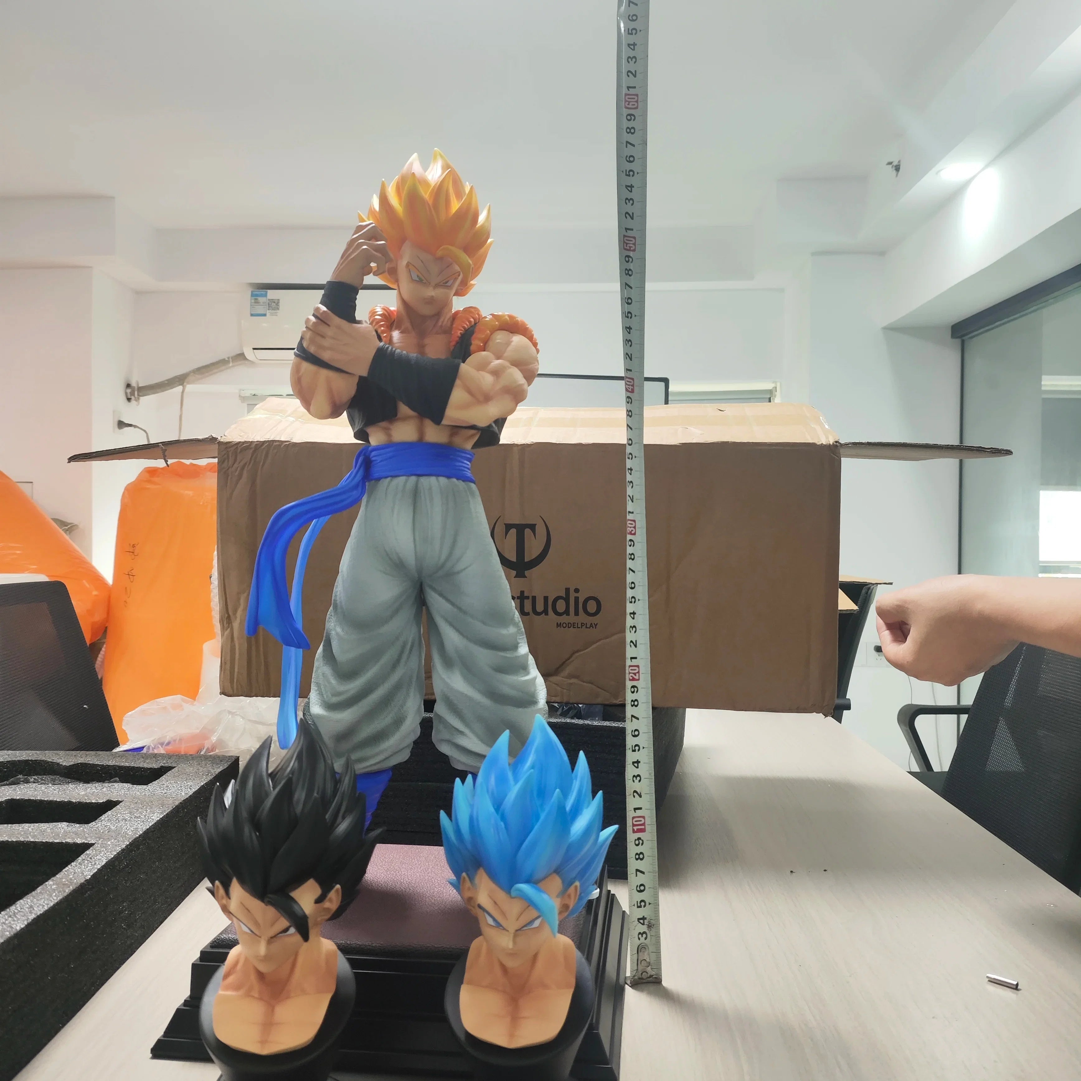 50cm DX JT Dragon Ball Anime Figure Gogeta Broli Super Model Peripheral Action Figure Desktop Decoration Gift Toys Kids