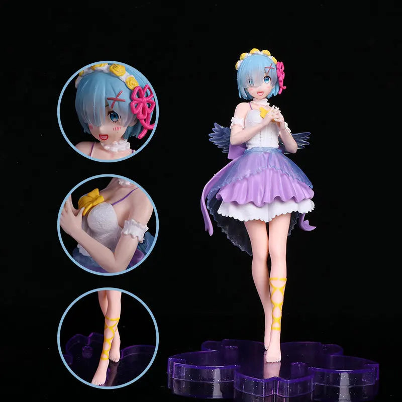 19cm Anime hand-drawing from zero to start a different world life Angel Reimu cute beauty hand-drawing model birthday gift