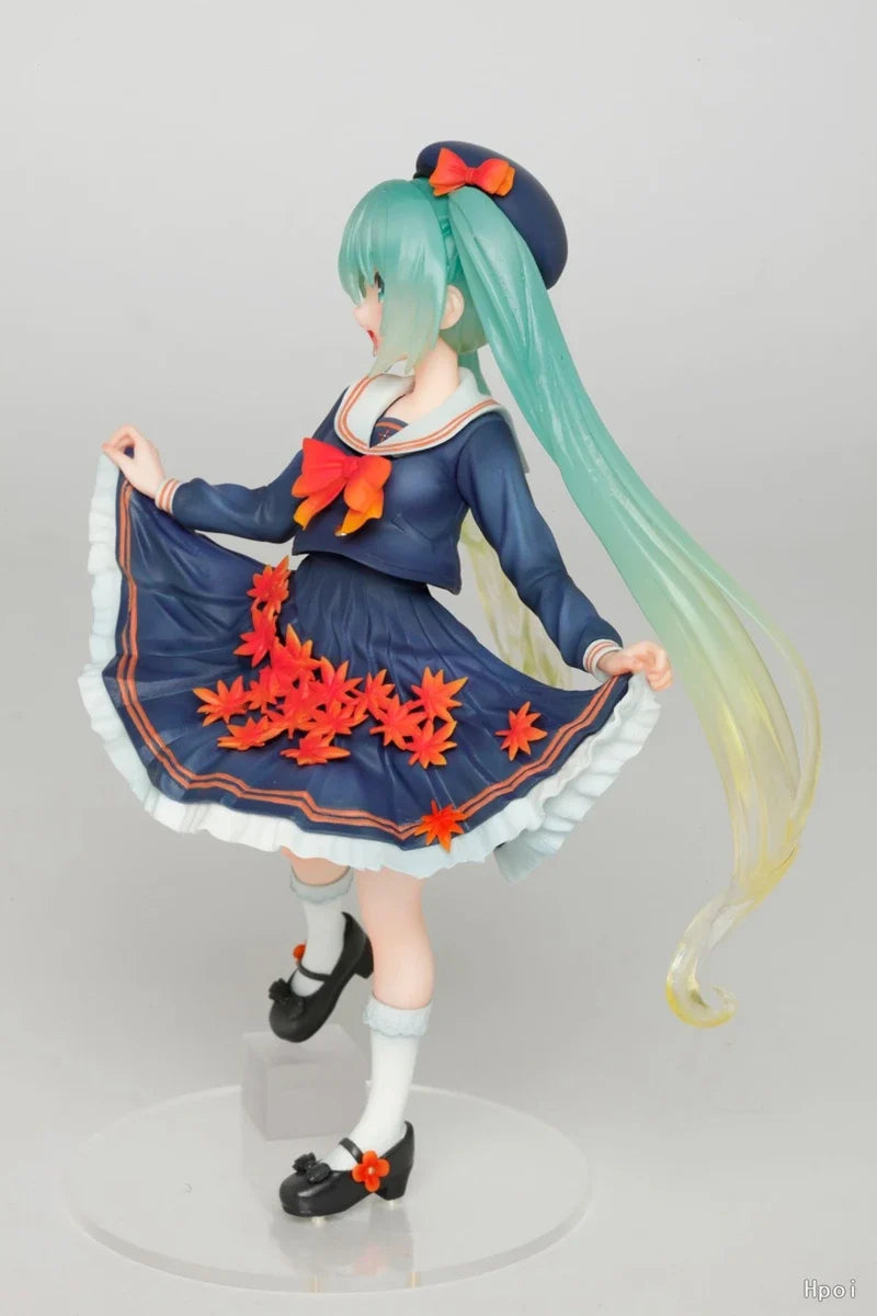 18cm Hatsune Miku Anime Figure 3rd Season Autumn Ver Kawaii Girl Action Figure PVC Collection Model Ornaments Toys Birthday Gift