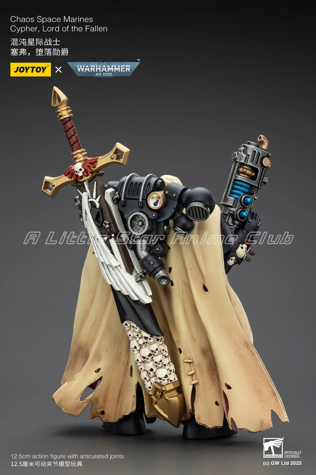 In Stock Original JOYTOY 1/18 Action Figure Warhammer 40000 Chaos Space Marines Cypher Lord of The Fallen Model Toys
