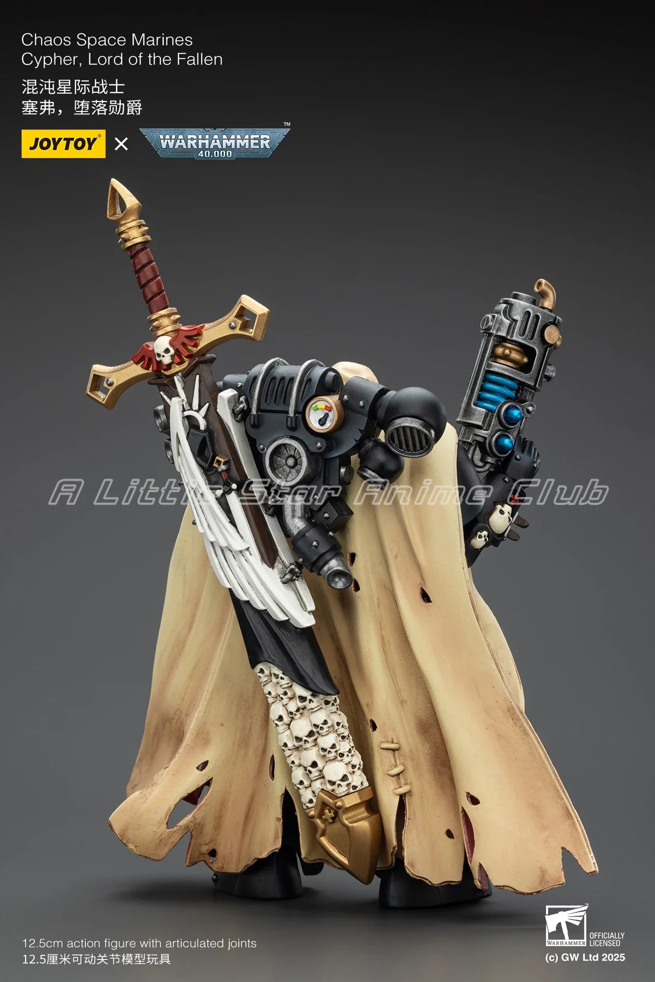 In Stock Original JOYTOY 1/18 Action Figure Warhammer 40000 Chaos Space Marines Cypher Lord of The Fallen Model Toys