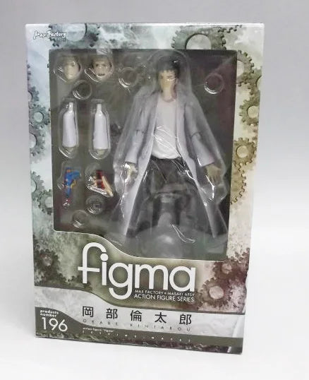 100% Original Max factory Figma 196 Steins gate Okabe Rintaro Genuine In Stock Figure Model Toys