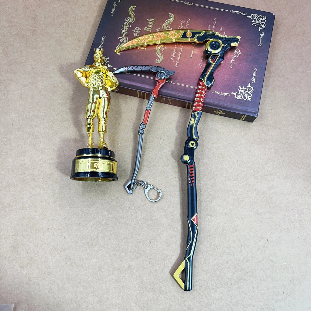 30cm Death Grip Apex legends Game Merchandise Heirloom Revenant Metal Scythe Model Home Ornament Craft Collection Toy Boy