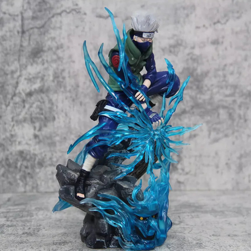 24cm Naruto Anime Figures Naruto Dan Sasuke A Hundred Ninjas for Ten Years Action Figure Statue Model Doll Collection Toys Gifts