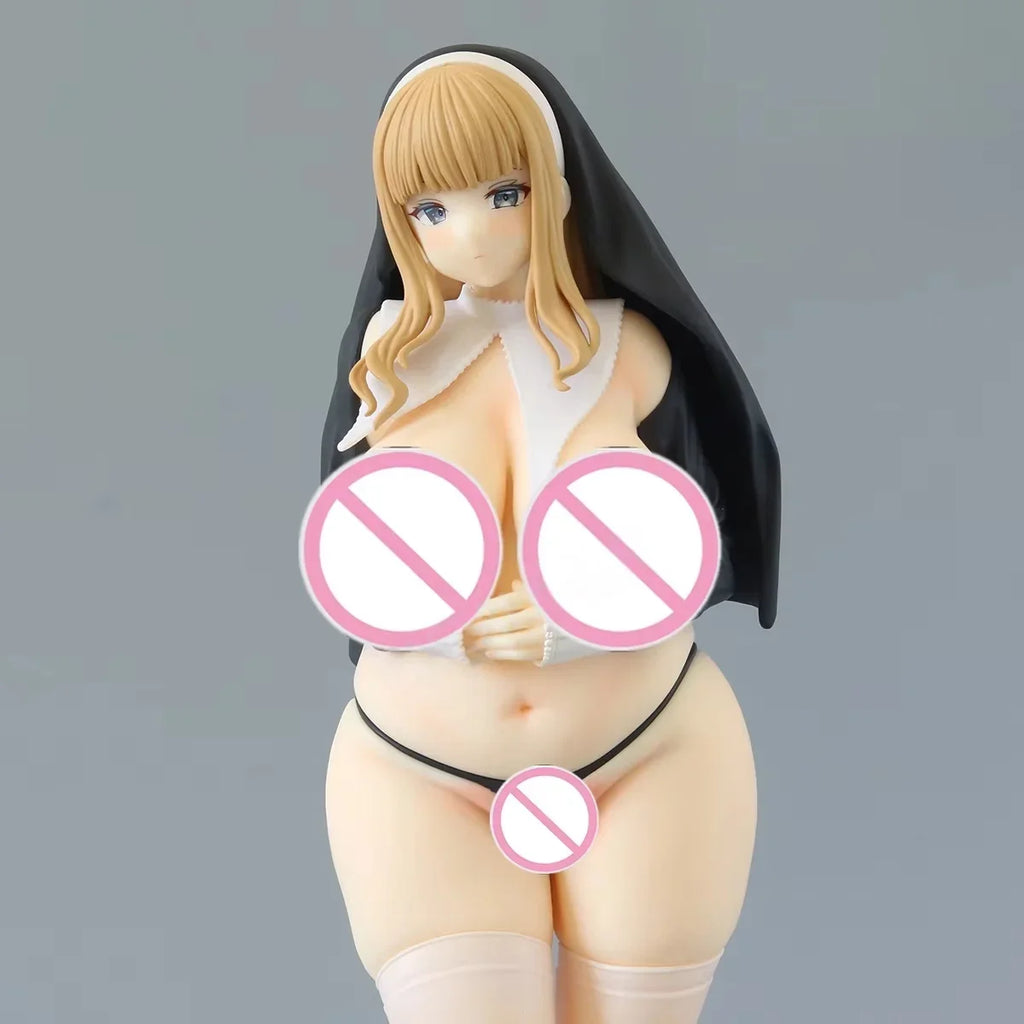 26cm Bnzalacer Hentai Figure Fat Nun Ecchi Sexy Waifu Anime Fat Sister Figures Pretty Girl Collection Toy For 18+ Gift