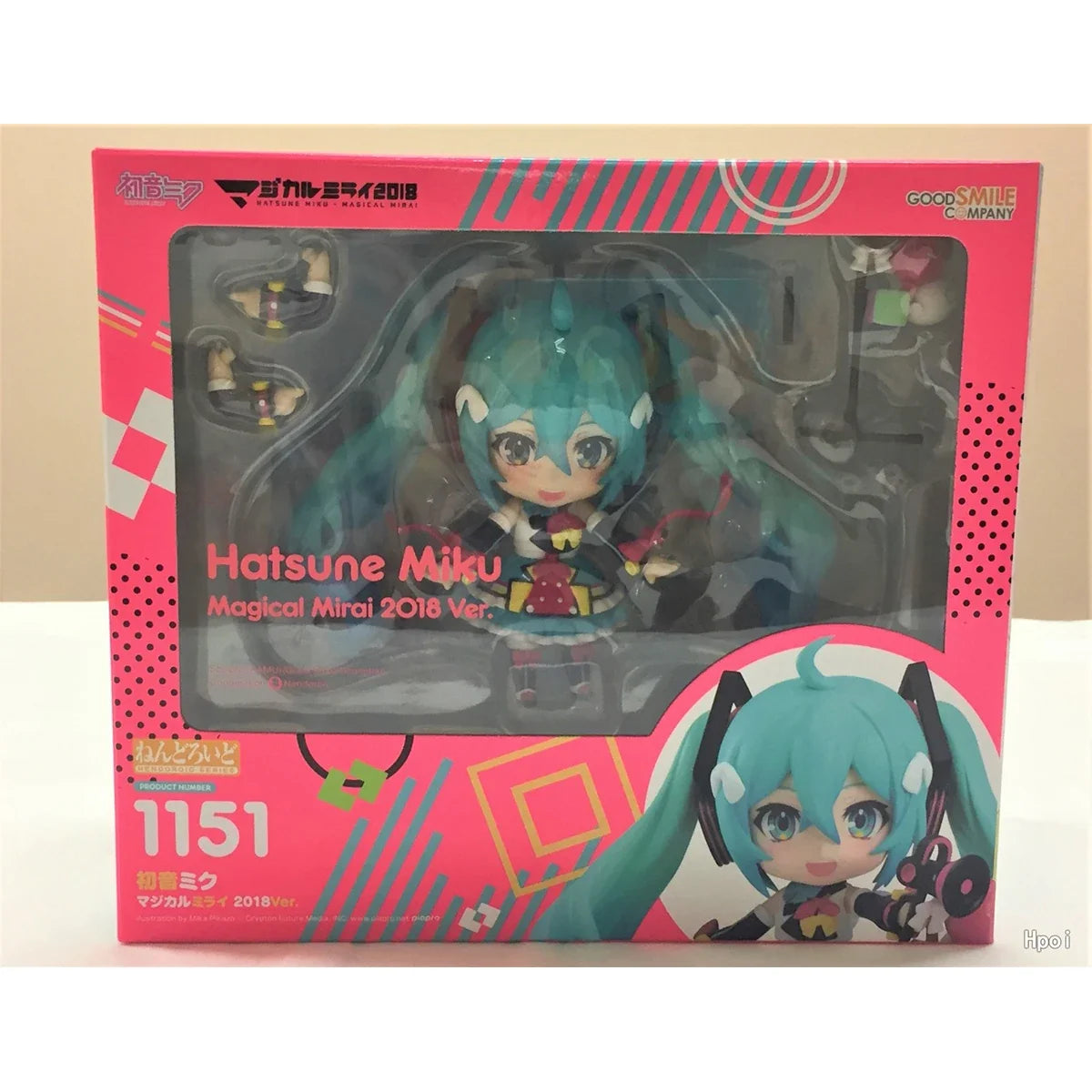 Original Genuine Good Smile Company Action/Dolls Nendoroid (#1151) Vocaloid Hatsune Miku Magical Mirai 2018 Ver. H=100mm Figure