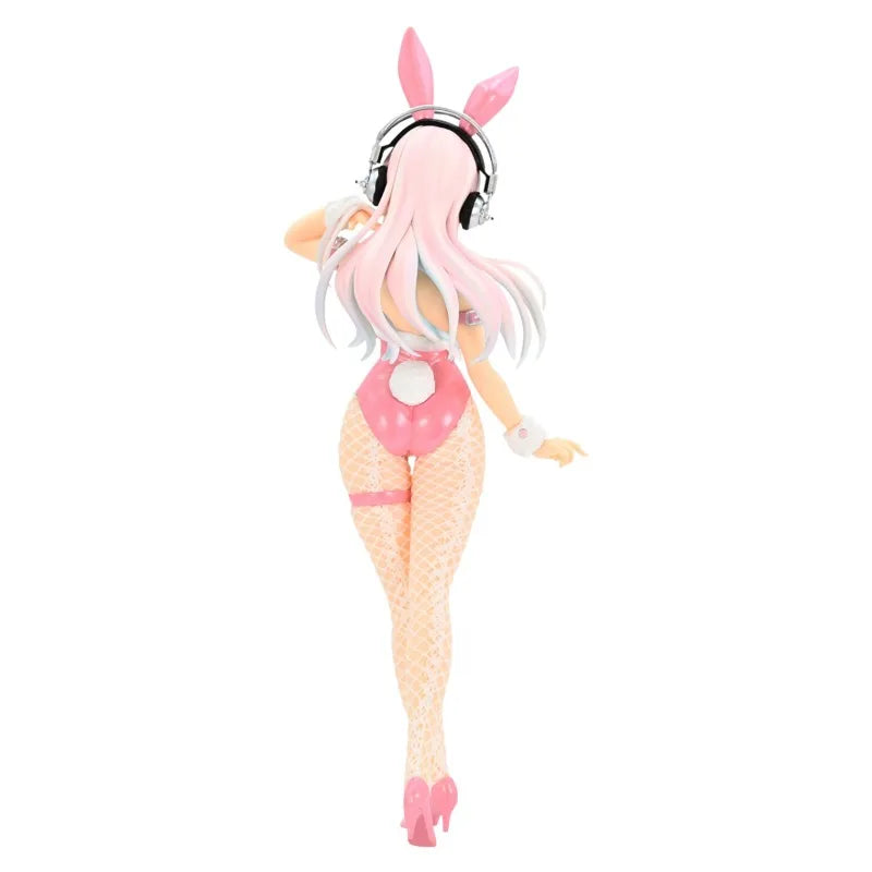 In Stock Genuine FuRyu SoniComi (Super Sonico) Sonico BiCute Bunnies Pink Rabbit Ver Anime Figure Garage Kit Anime Cartoon